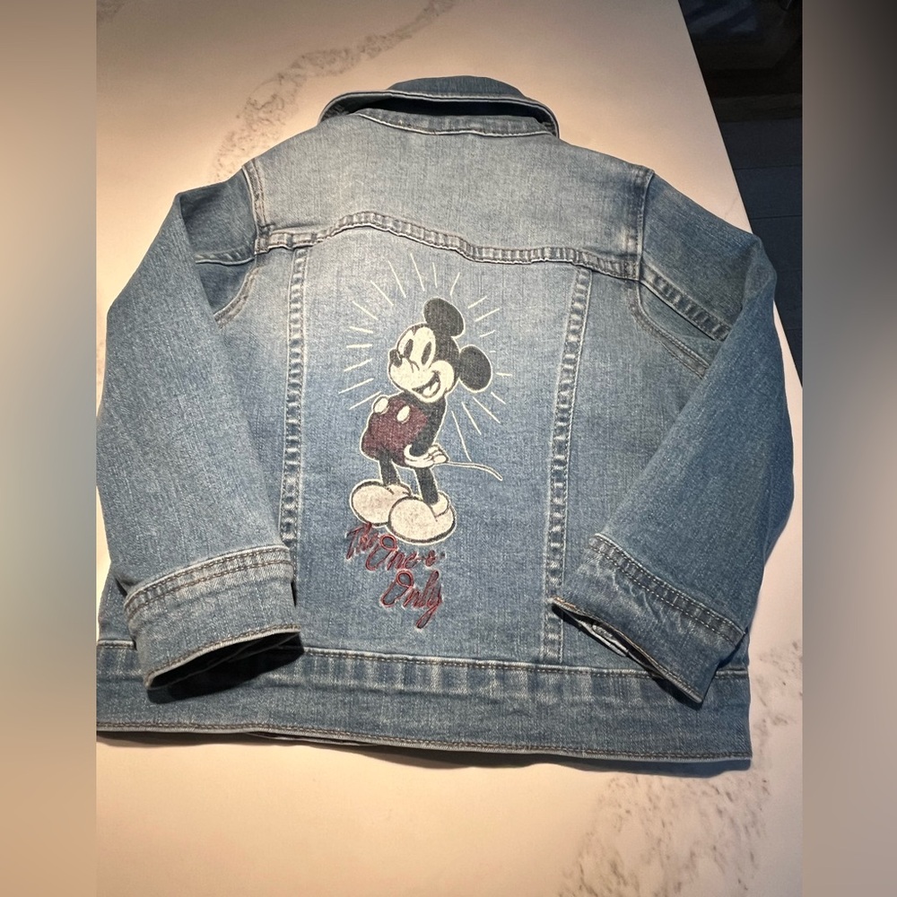 Disney parks the one and only Mickey Disney denim jacket.  Toddler Size 2.